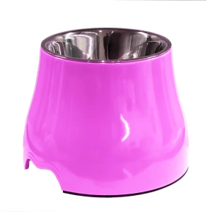 Nunbell Ergonomikus magasított melamin etetőtál pink 700ml
